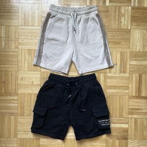 Maniere de Voir Fleece Shorts Womens Size Small Tactical Black Tan Cargo